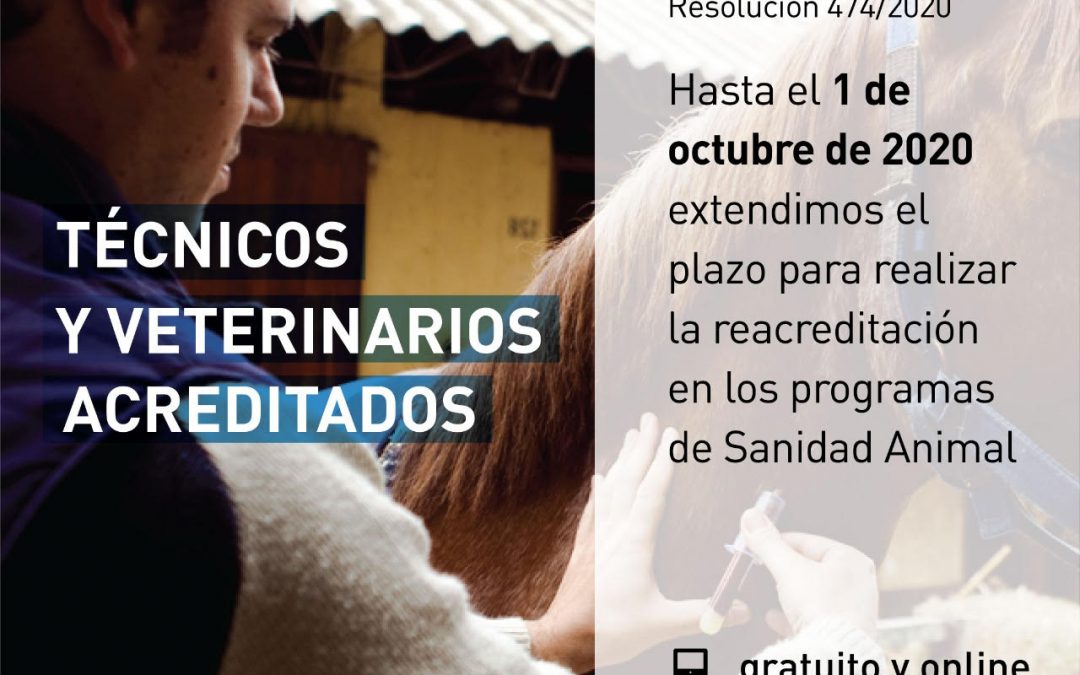 Nuevo plazo para la reacreditación en Sanidad Animal